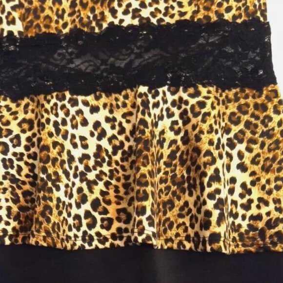 Junior's Dress Size XL NEW Animal Print Strapless Wild Daisy Formal Prom - Picture 13 of 16